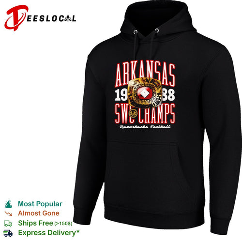 Arkansas Razorbacks 1988 SWC champions football ring championship shirt