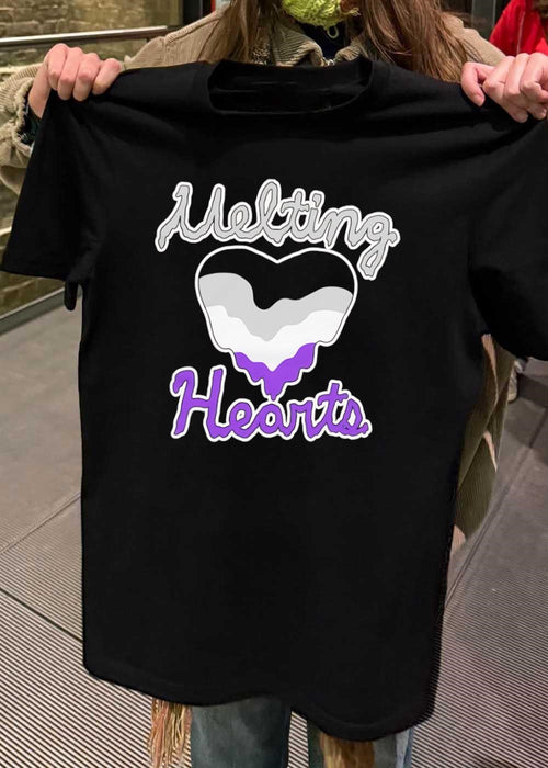 Asexual Pride Melting Hearts Asexual Flag T-Shirt