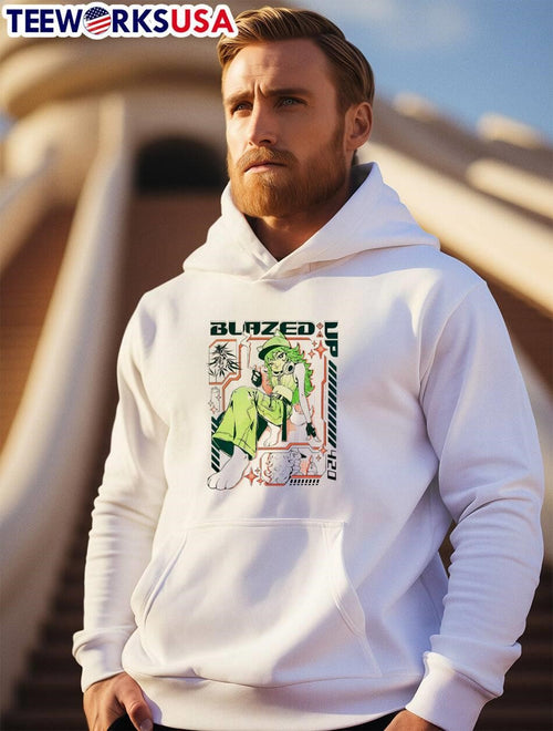 Ashl3yl008 W330cat2.0 Anime Cat Smoking BLAZED UP 420 shirt