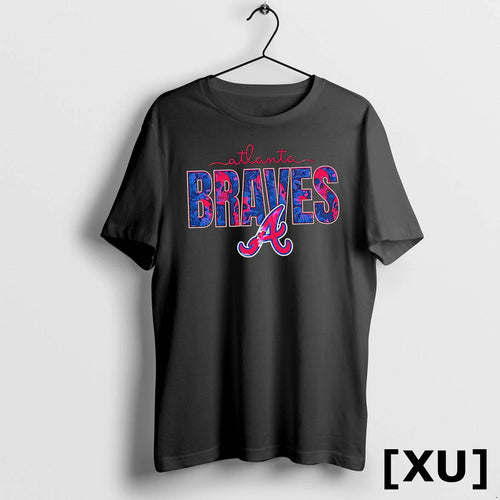 Atlanta Braves Skulls Floral Graphic Baseball Tshirts Sweater