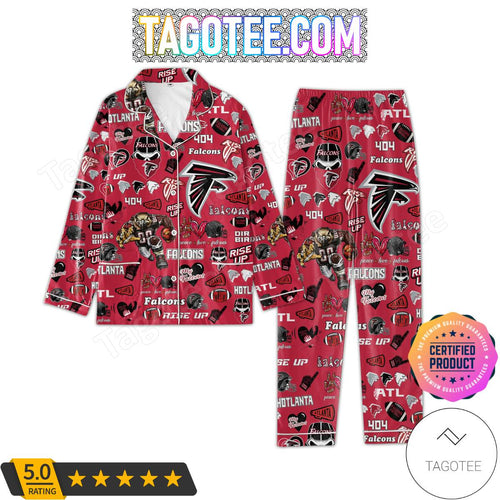 Atlanta Falcons Football Pattern Women’s Pajamas Set