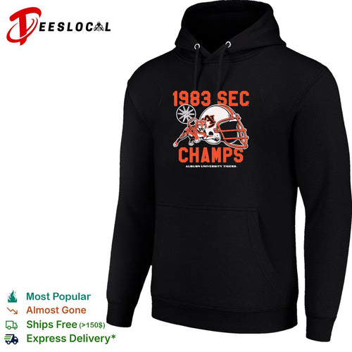 Auburn Tigers 1983 SEC champs tiger mascot running football helmet shirt