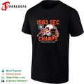 Auburn Tigers 1983 SEC champs tiger mascot running football helmet shirt