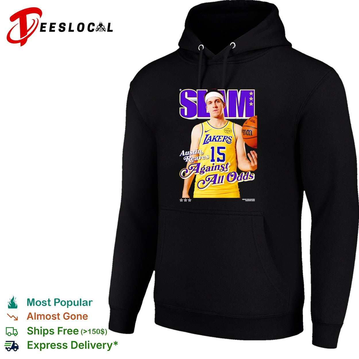 Austin Reaves LA Lakers Against All Odds SLAM Magazine Cover shirt