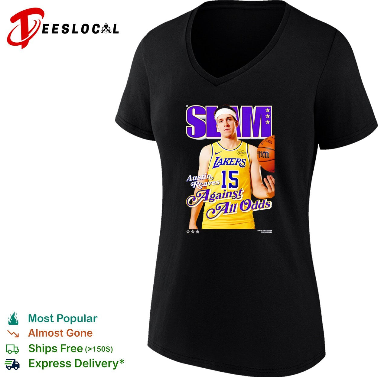 Austin Reaves LA Lakers Against All Odds SLAM Magazine Cover shirt