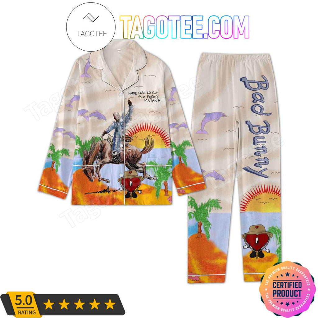 Bad Bunny Nadie Sabe Lo Que Va A Pasar Manana Sleepwear Pajama Set
