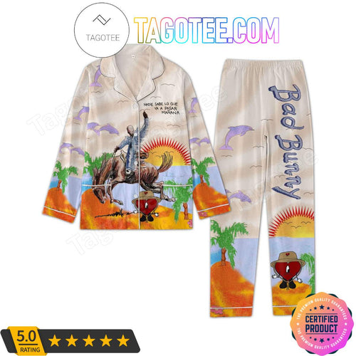 Bad Bunny Nadie Sabe Lo Que Va A Pasar Manana Sleepwear Pajama Set