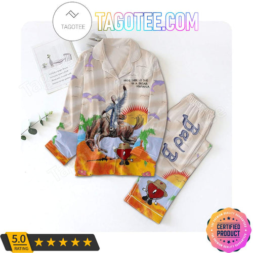 Bad Bunny Nadie Sabe Lo Que Va A Pasar Manana Sleepwear Pajama Set