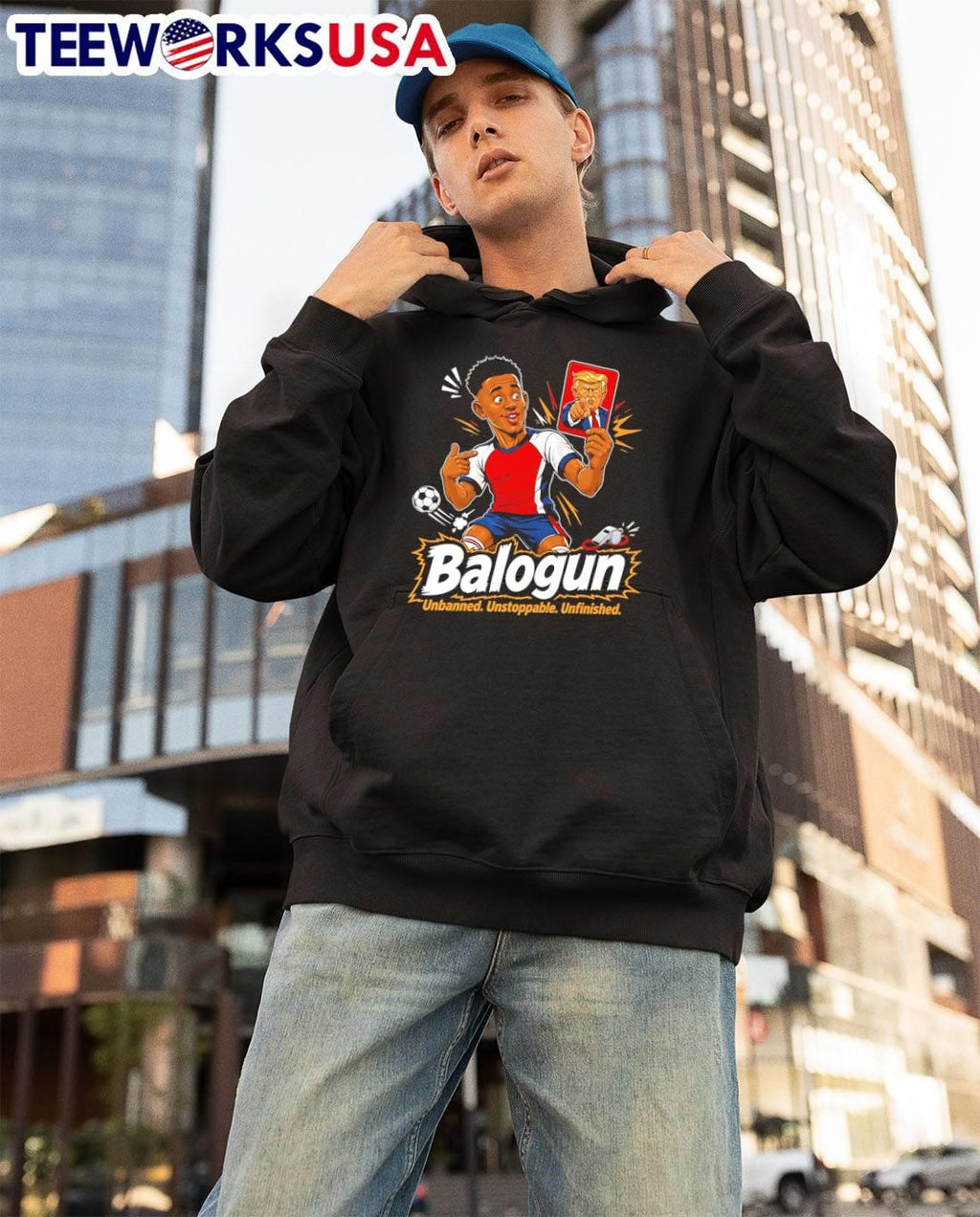 Balogun Shirt Unbanned Unstoppable Unfinished Trump Red Card Soccer shirt