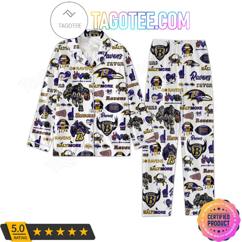 Baltimore Ravens Pattern Pajama Sets Sleepwear
