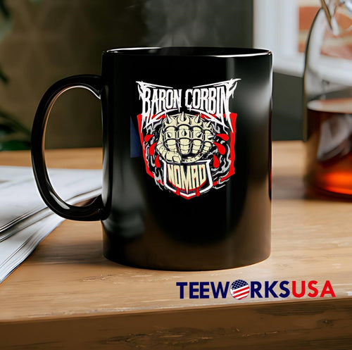 Baron Corbin Nomad Spiked Fist Metal Style Wrestling shirt