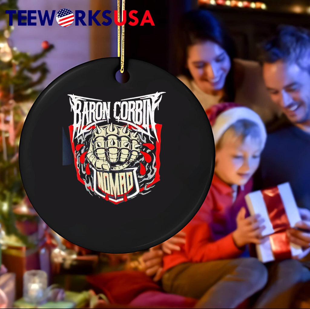 Baron Corbin Nomad Spiked Fist Metal Style Wrestling shirt