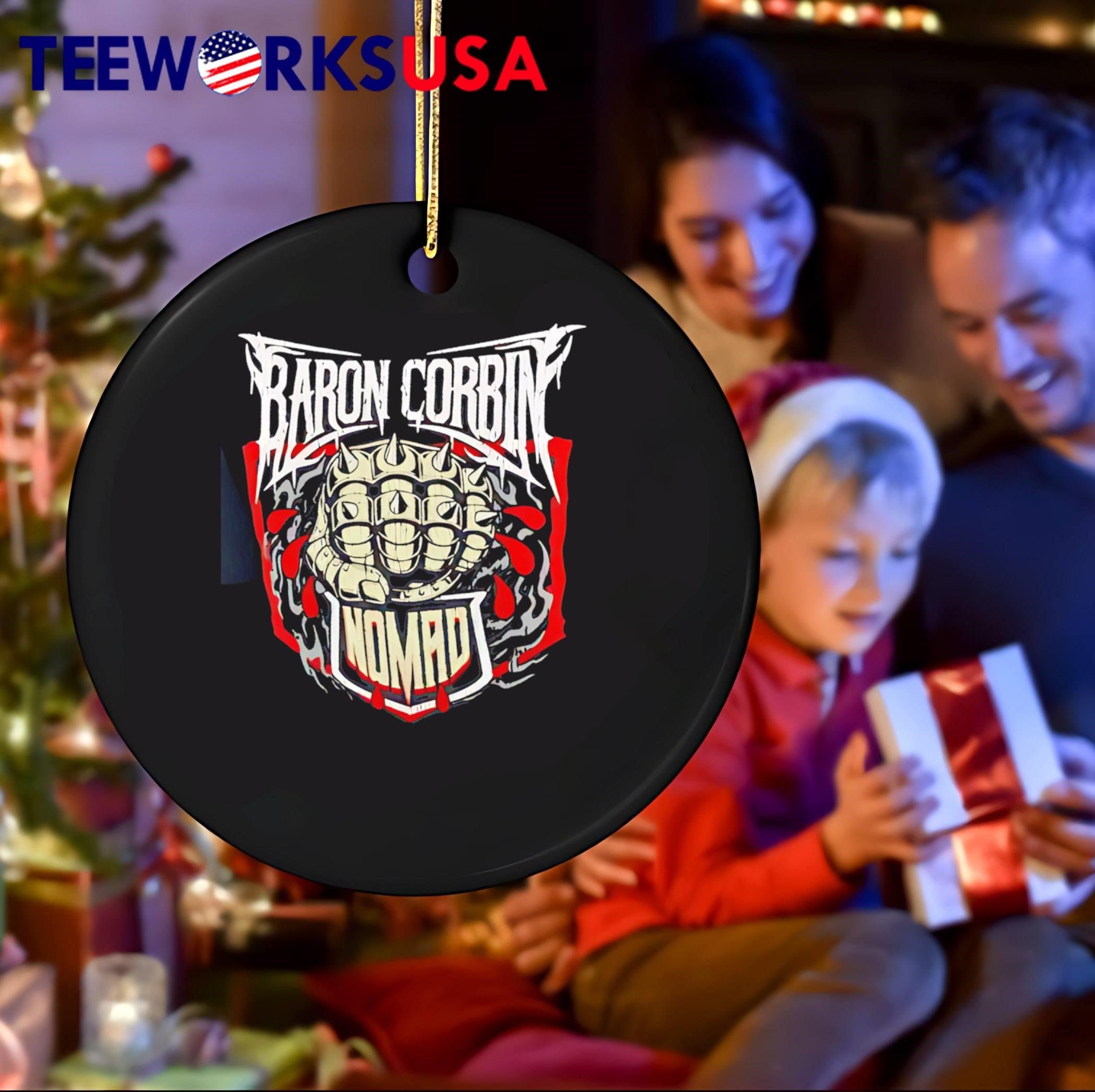 Baron Corbin Nomad Spiked Fist Metal Style Wrestling shirt