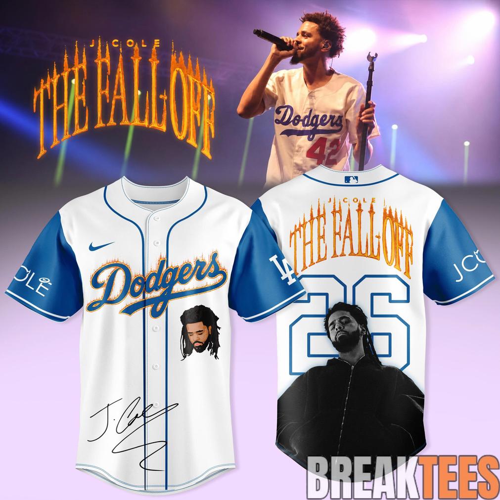 LA Dodgers x J. Cole The Fall Off Tour Signature Baseball Jersey