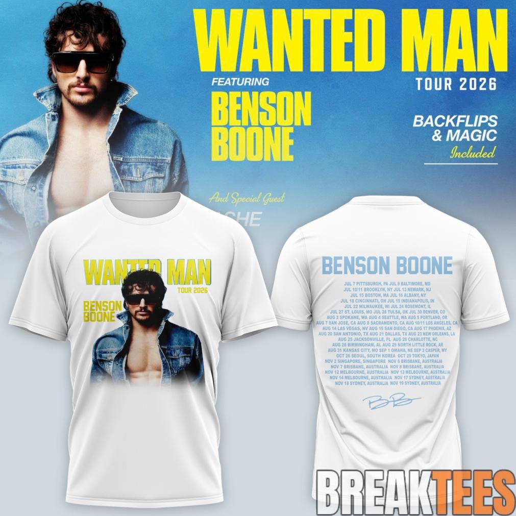Benson Boone Wanted Man signed 3D Shirt