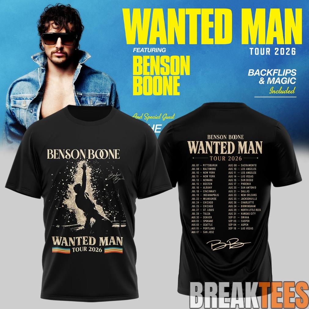 Benson Boone Wanted Man signed 3D Shirt