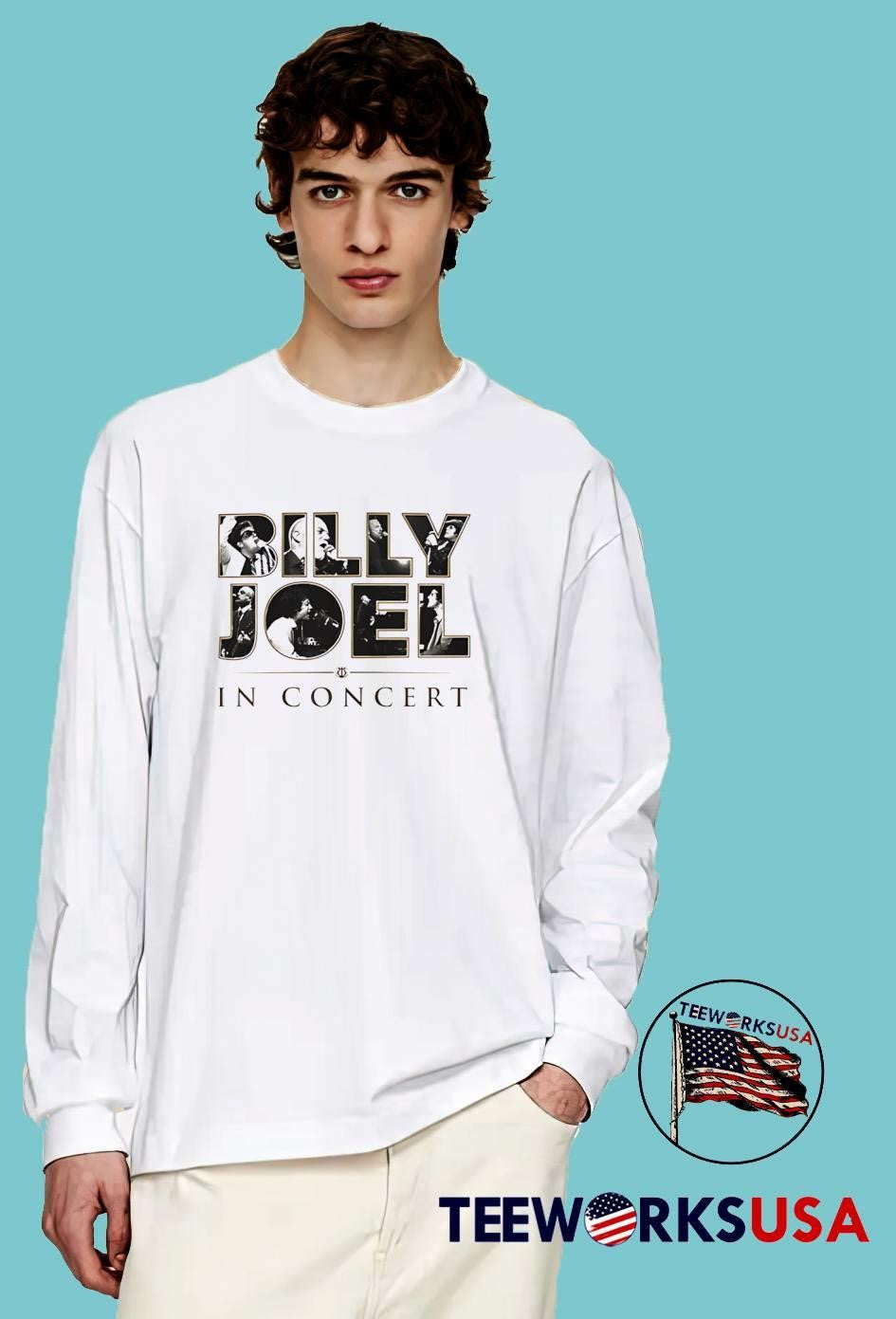 Billy Joel in concert piano man music tour shirt