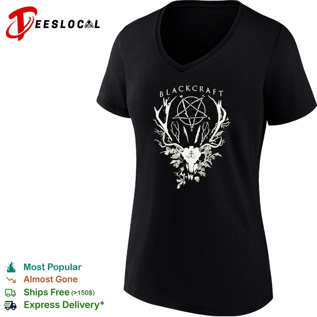 Blackcraft Pentagram Deer Skull Occult shirt