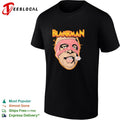 Blankman Crime Fighter face wearing mask look im a crime fighter parody shirt