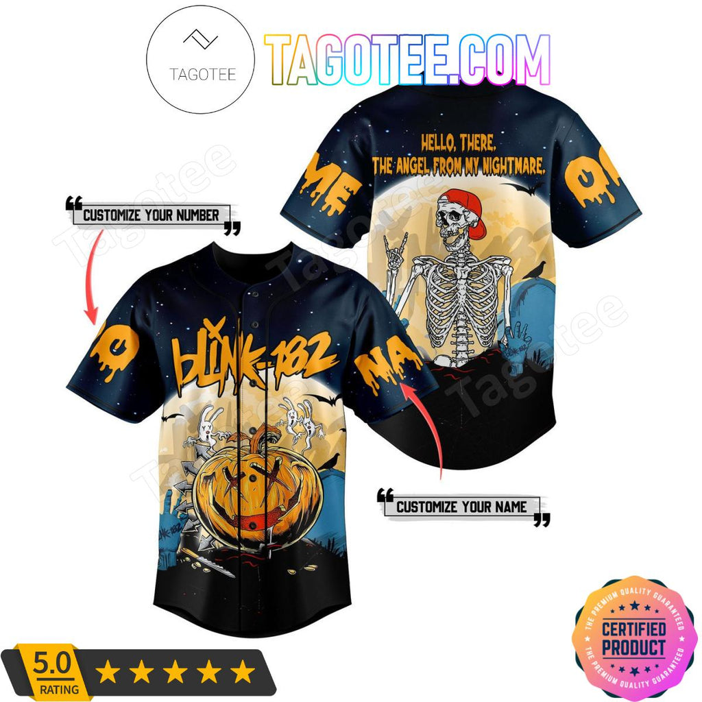 Blink-182 Hello There The Angel From My Nightmare Halloween Personalized Baseball Jersey