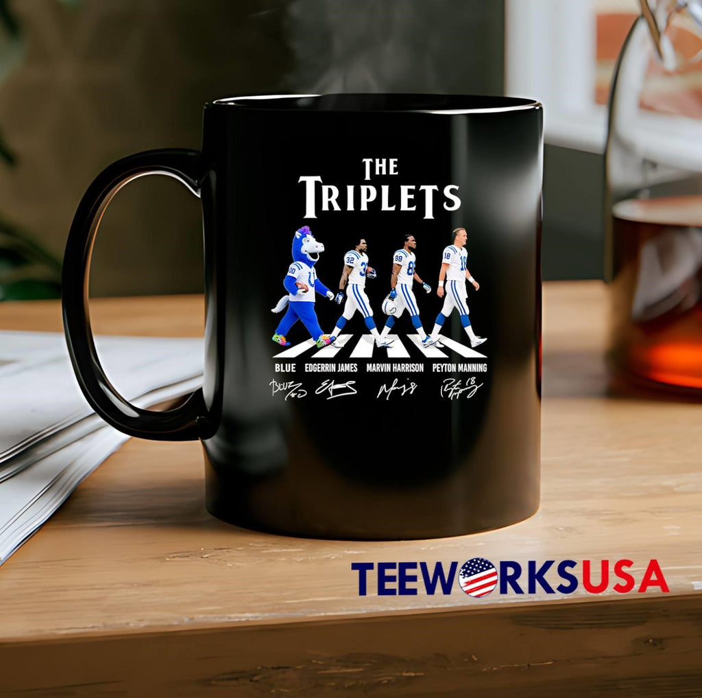 Blue, Edgerrin James, Marvin Harrison, Peyton Manning The Triplets Colts T-Shirt