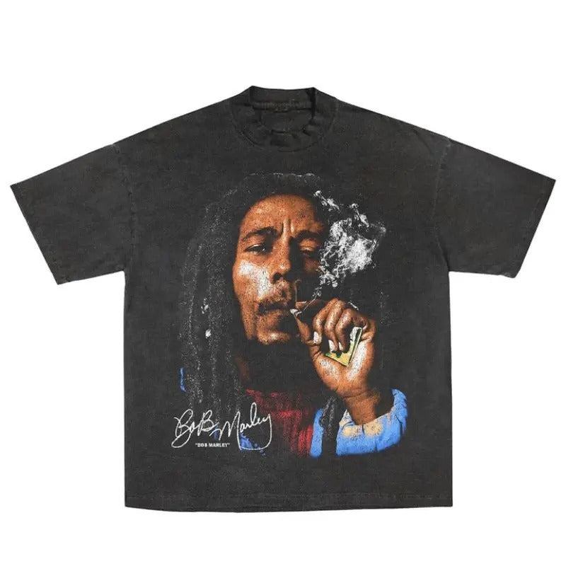 Bob Marley Vintage Bootleg Size 3xl Womenswear Underwear Humen Round Neck Baggy (1)