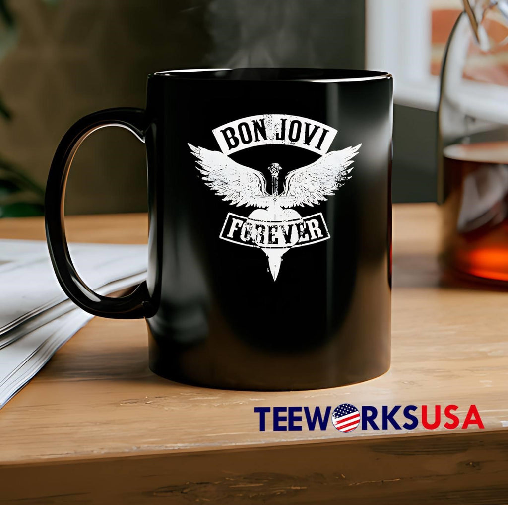 Bon Jovi Forever Sword and Heart Wings shirt