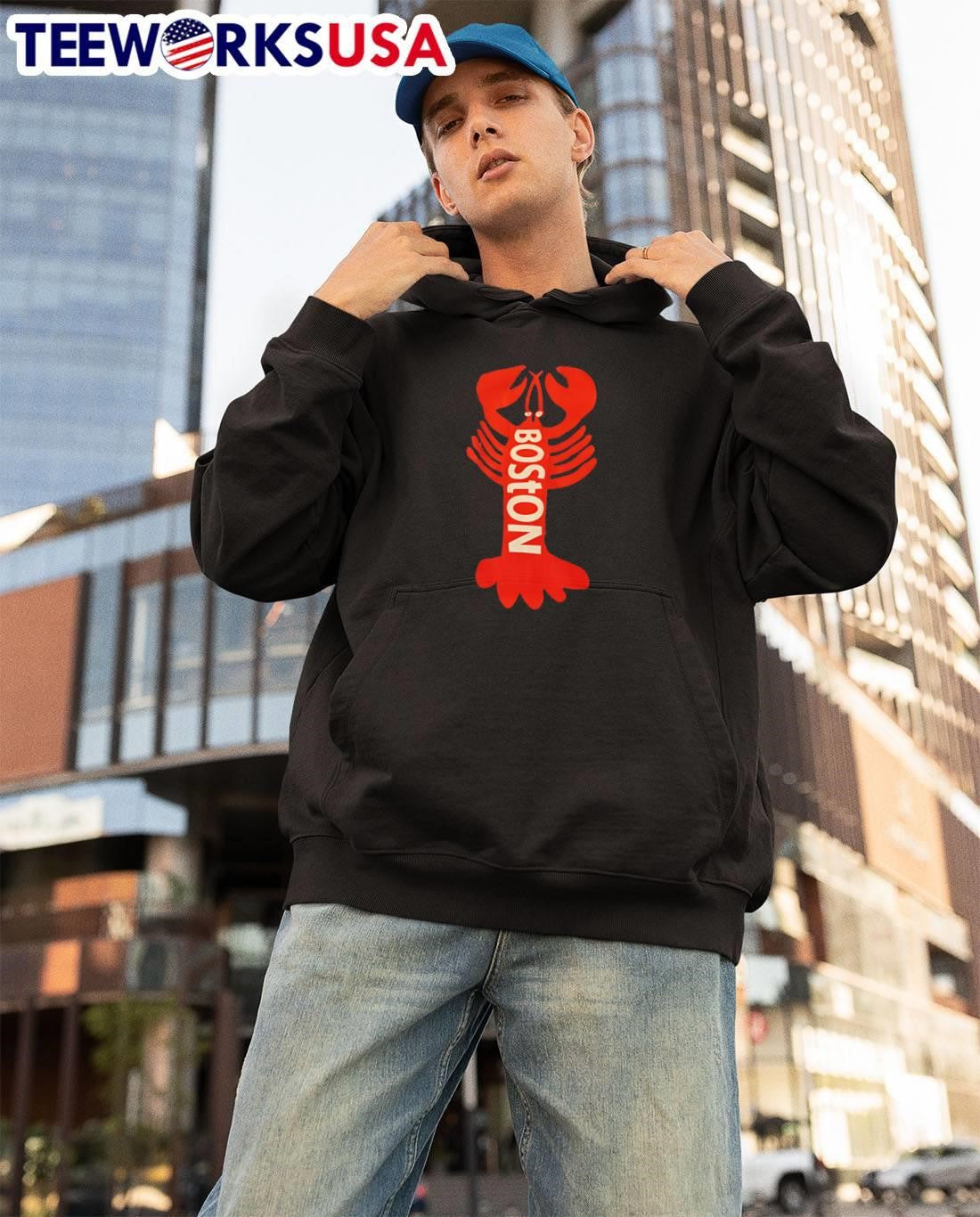 Boston Lobster Red Graphic shirt