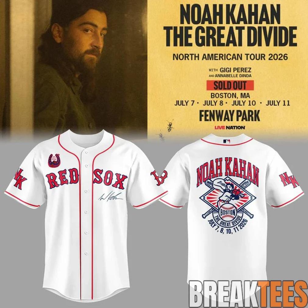 Boston Red Sox x Noah Kahan – The Great Divide Tour 2026 Baseball Jersey