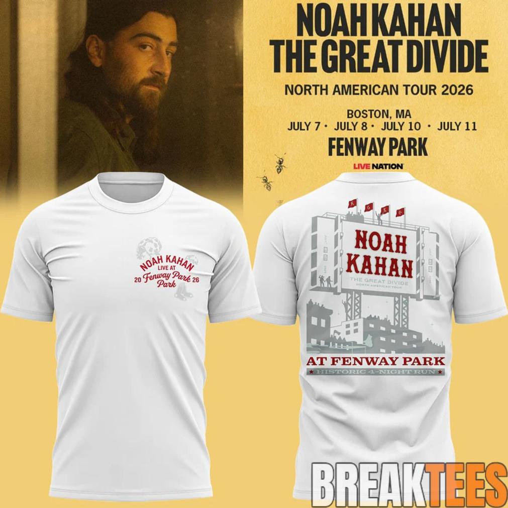 Boston Red Sox x Noah Kahan – The Great Divide Tour 2026 Shirt