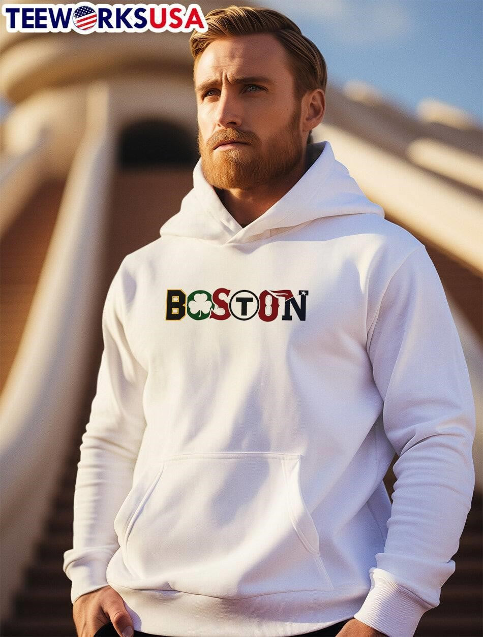Boston Sports Teams Symbols Lettering shirt