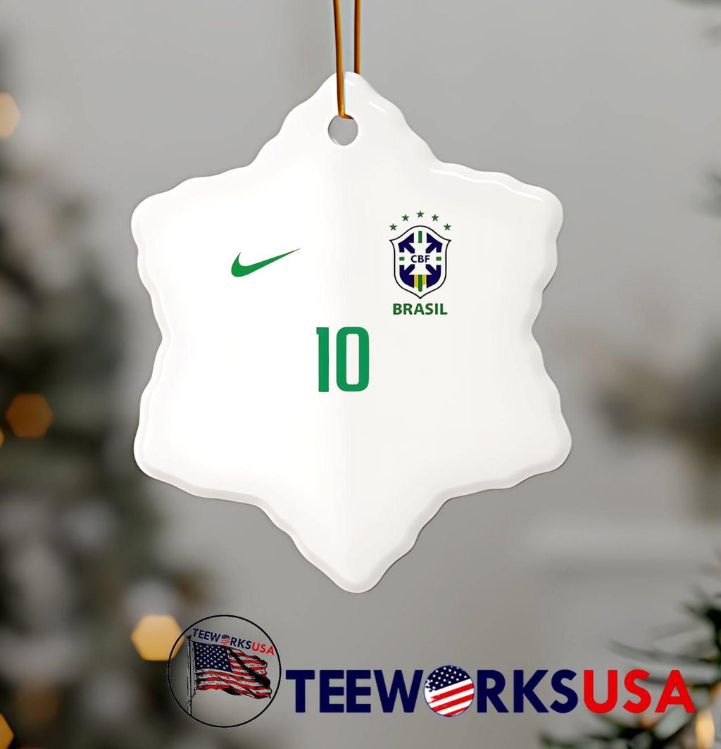 Brazil 10 Numbered Football Jersey
