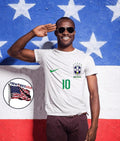 Brazil 10 Numbered Football Jersey