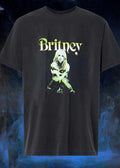 Britney Spears Sitting Portrait Signature Logo Graphic shirt