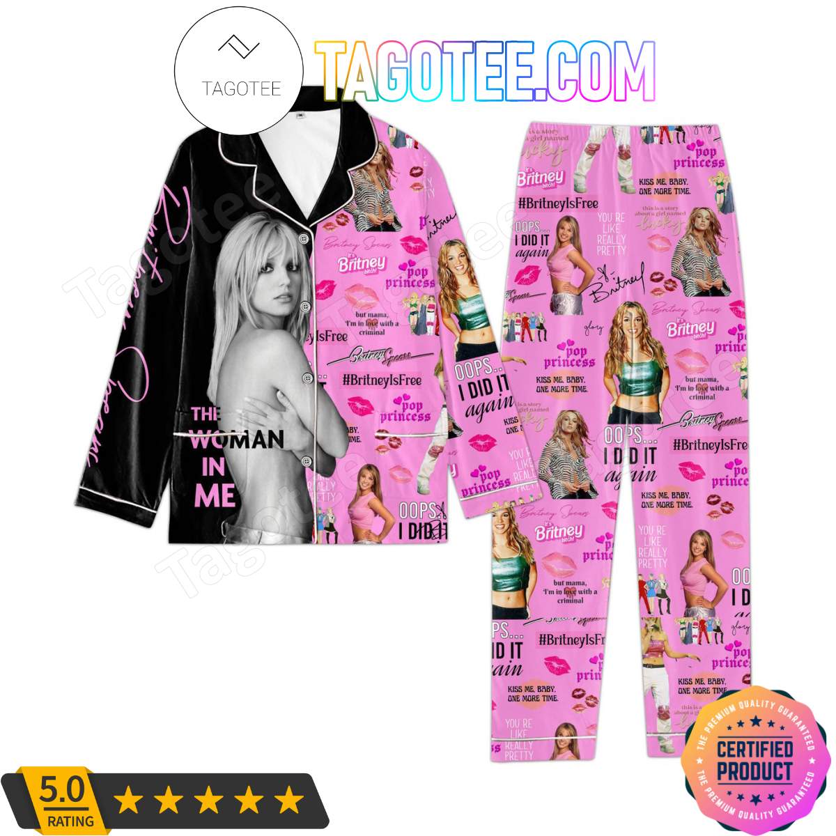 Britney Spears The Woman In Me Shirt Pant PJ Pajamas Set