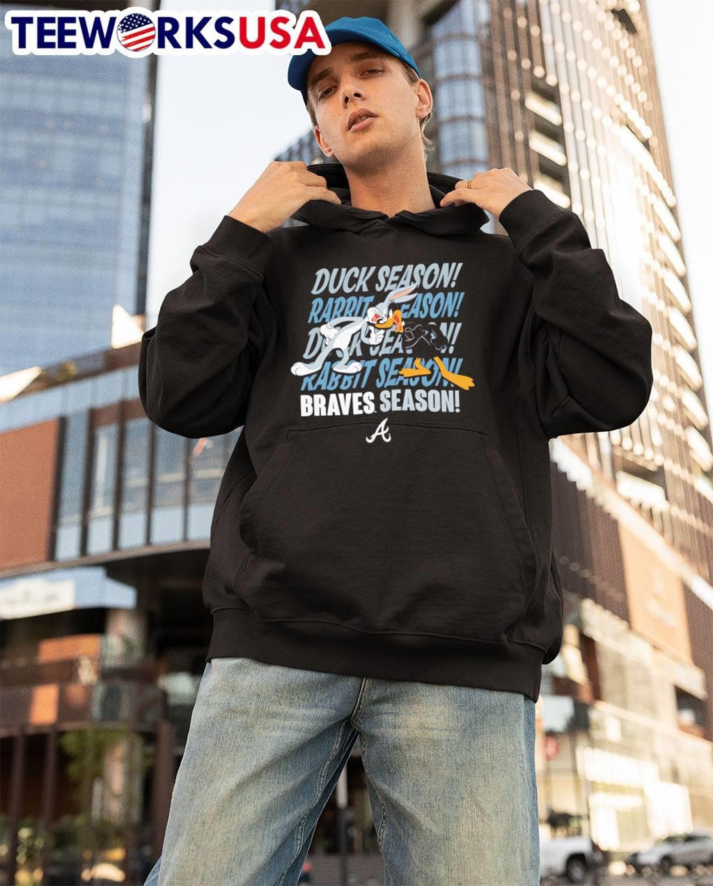 Bugs Bunny Daffy Duck Duck Season Rabbit Season Braves Team shirt