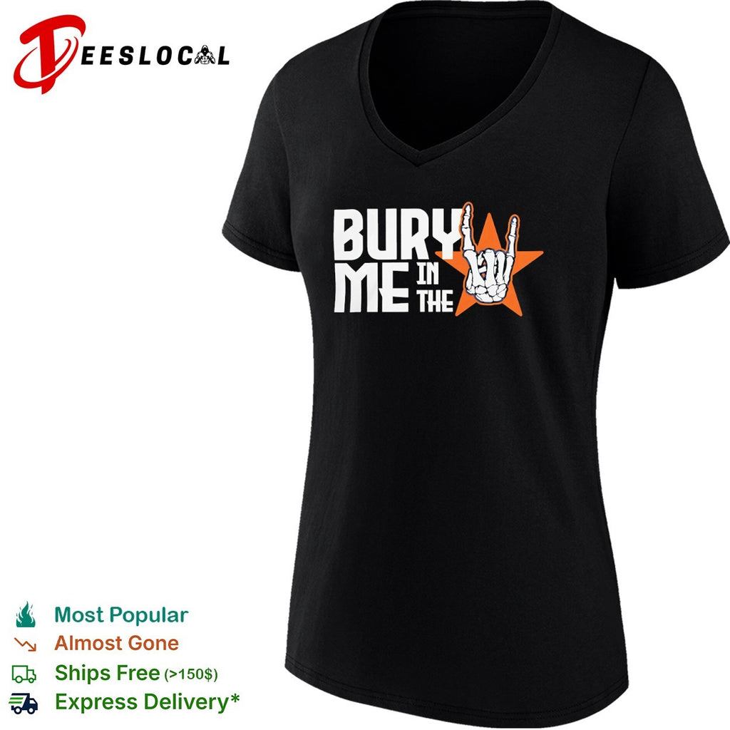 Bury Me in the Houston Astros Skeleton Hand shirt