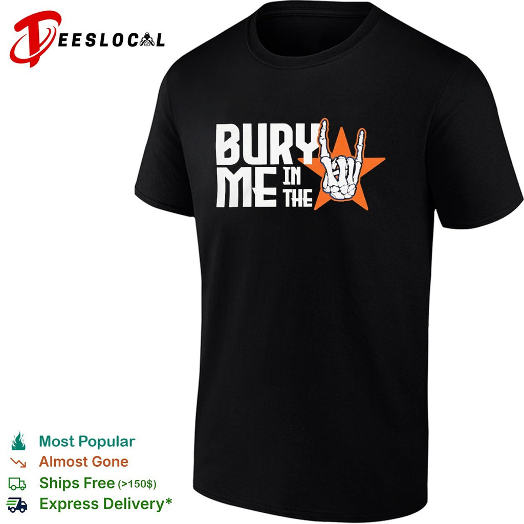 Bury Me in the Houston Astros Skeleton Hand shirt