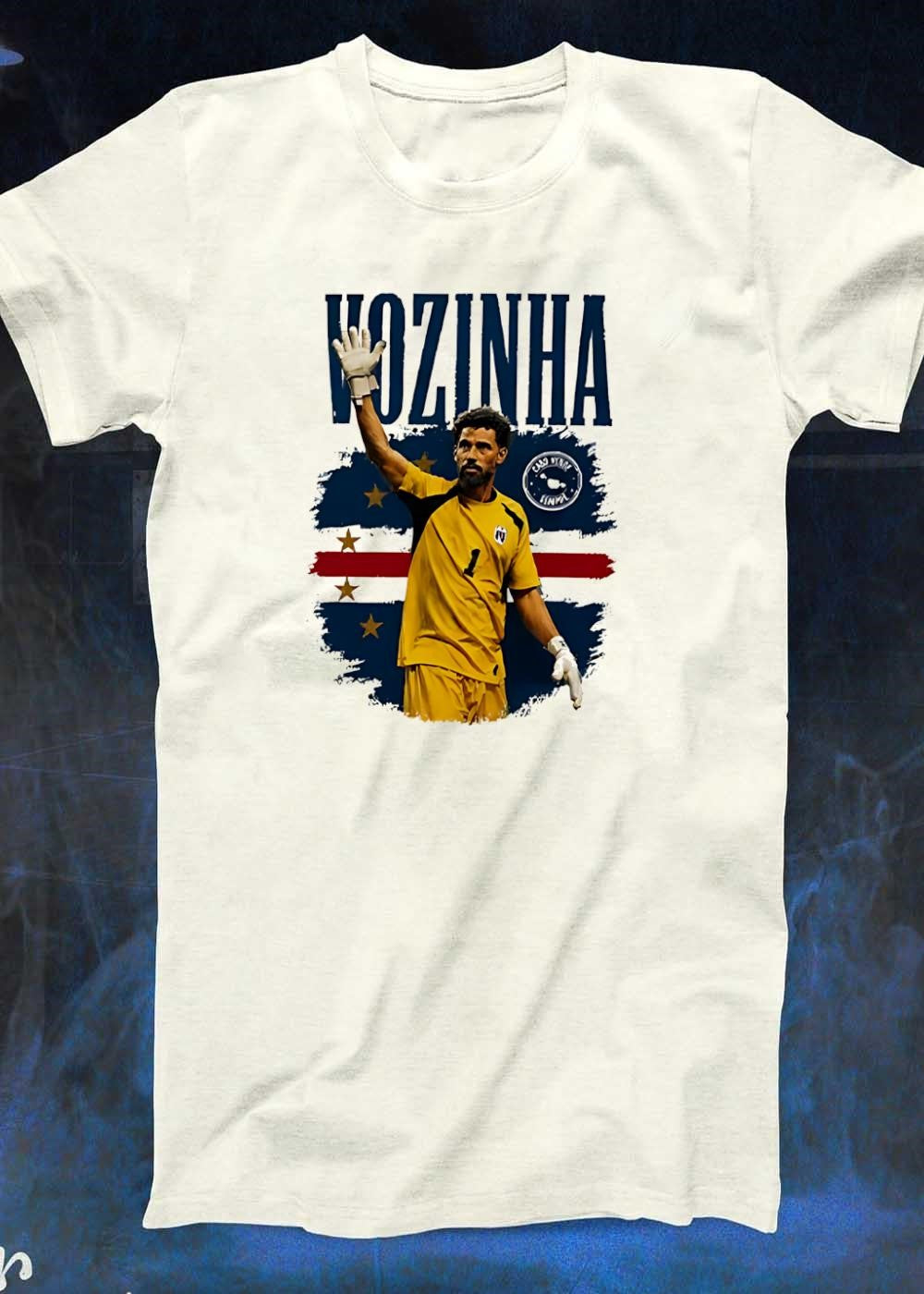 Cape Verde Football Legend Vozinha Goalkeeper Illustration T-Shirt