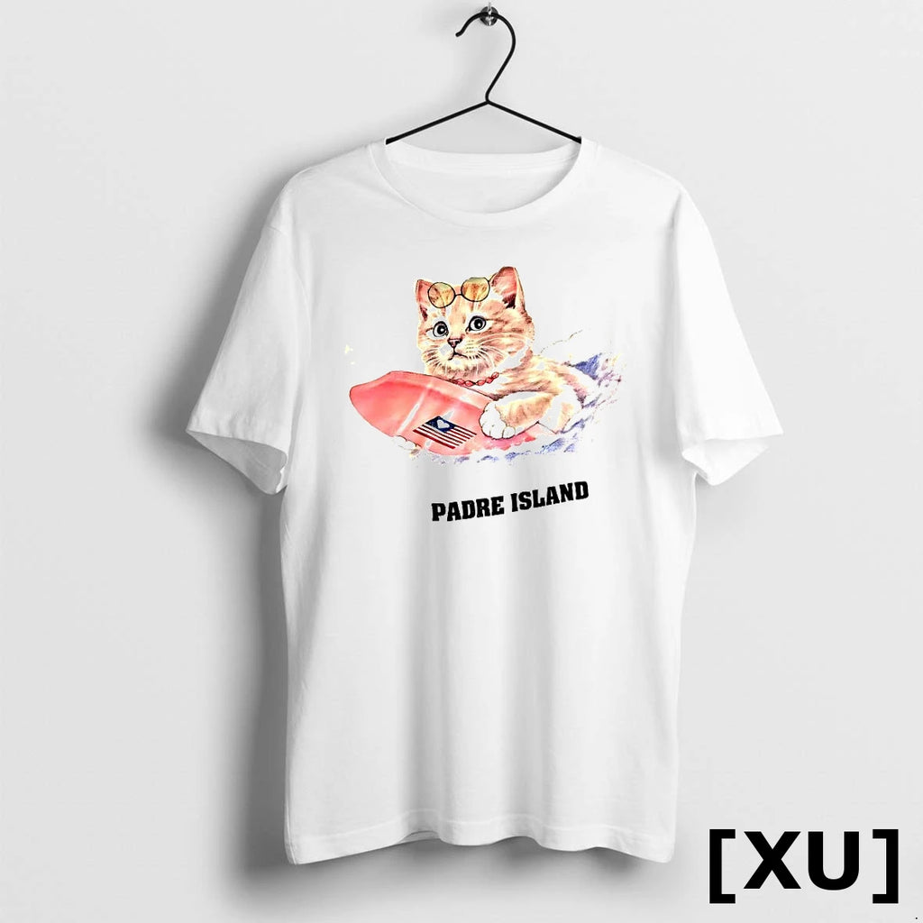 Cat Surfing Padre Island Tshirts Sweater