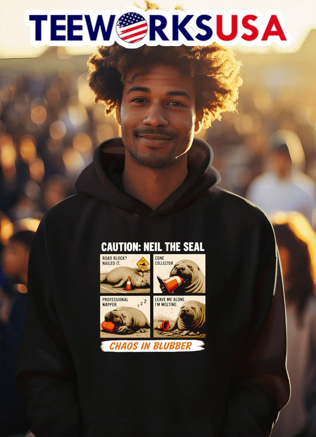 Caution Neil The Seal Road Block Nailed It Cone Collector Chaos In Blubber Shirt