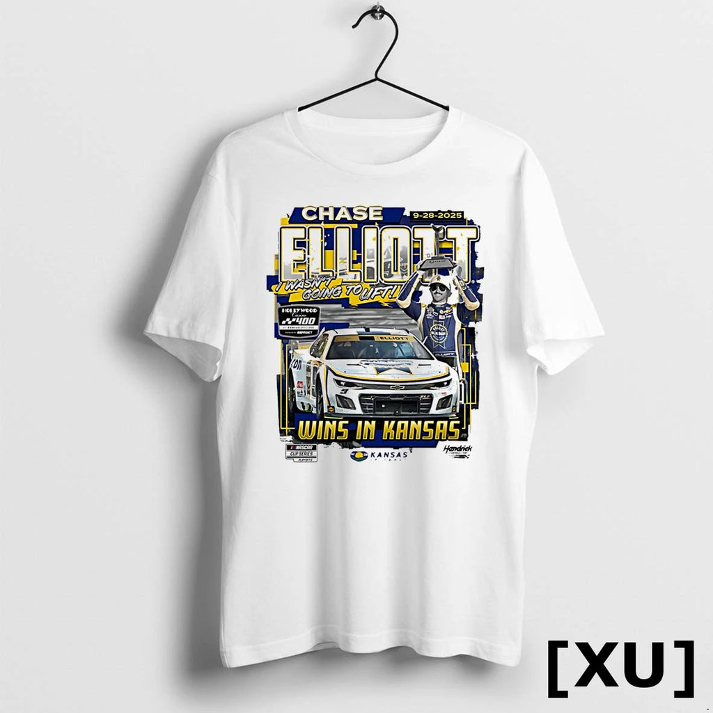 Chase Elliott Checkered Flag Sports 2025 Hollywood Casino 400 Race Winner Tshirts Sweater