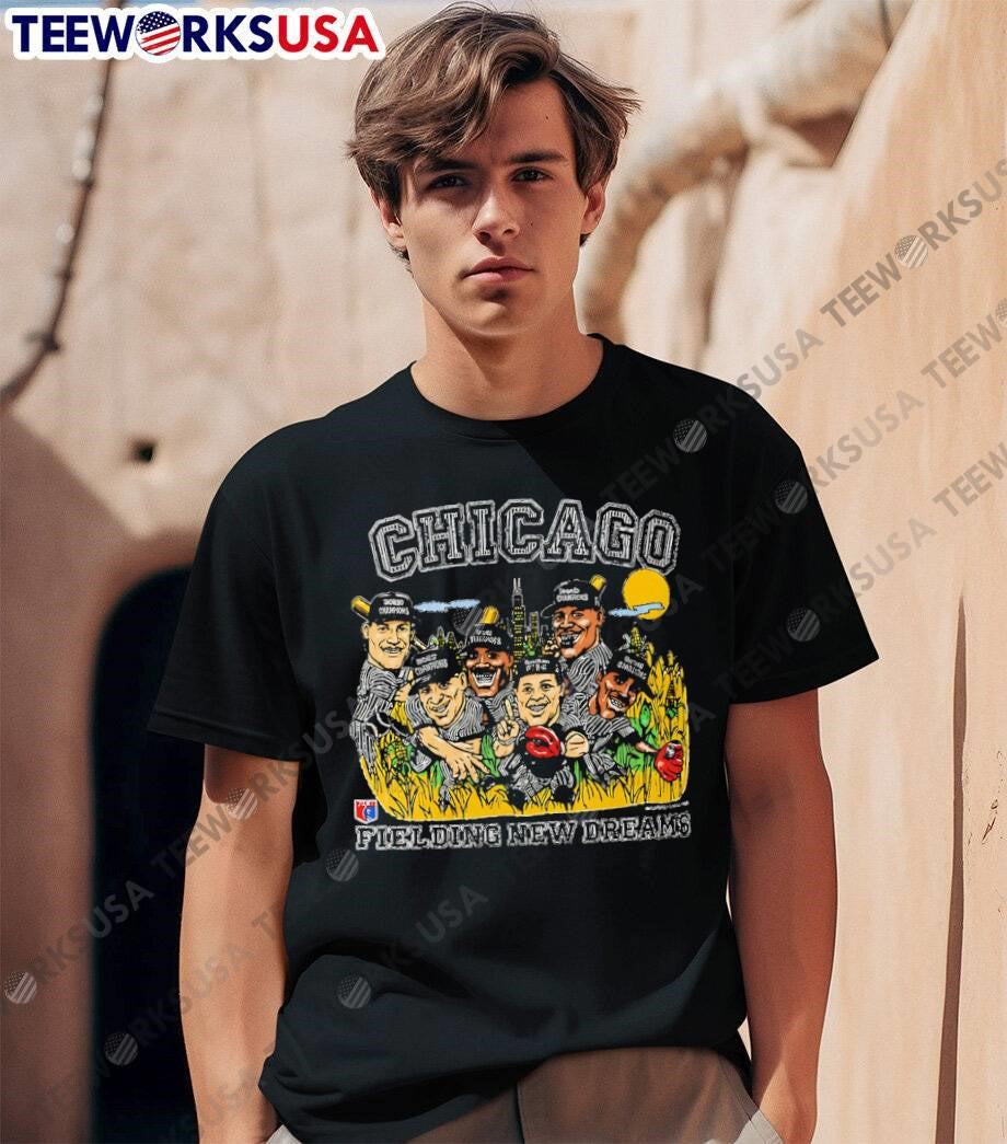 Chicago Fielding New Dreams Vintage Baseball Players Pinstripe T-Shirt