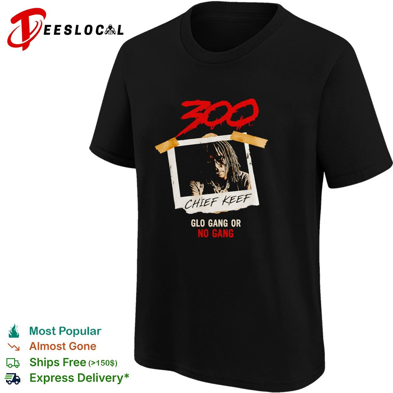 Chief Keef 300 Glo Gang or No Gang Hip Hop shirt