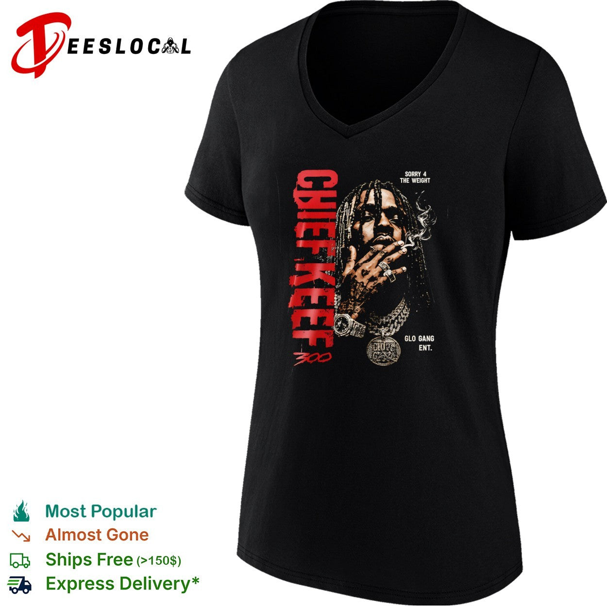 Chief Keef Sorry 4 the Weight 300 Glo Gang Ent shirt