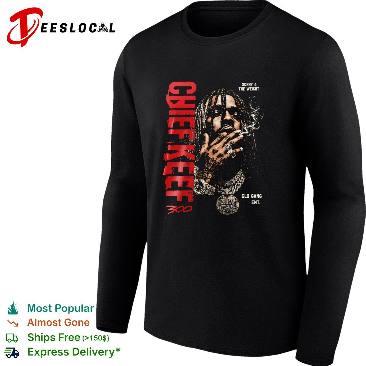 Chief Keef Sorry 4 the Weight 300 Glo Gang Ent shirt