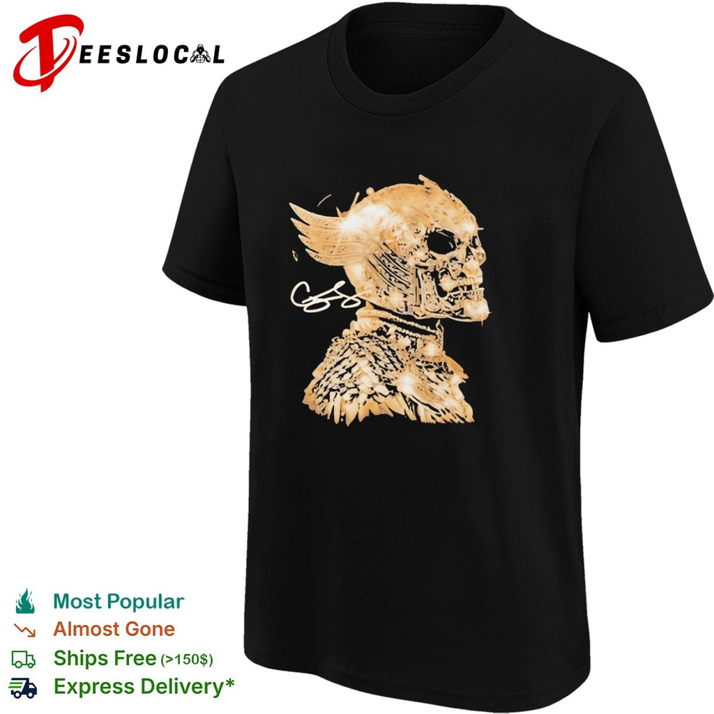 Chris Brown Gold Skull Signature Breezy shirt