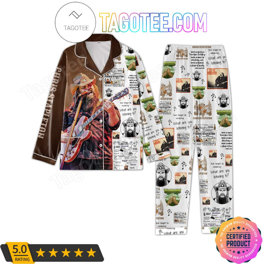 Chris Stapleton Music Pattern Women’s Pajamas Set