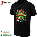 Christmas in July watermelon layered tree with string lights candy canes ornaments shirt