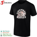 Cincinnati Bearcats football helmet with mascot bearcat Nippert Stadium shirt